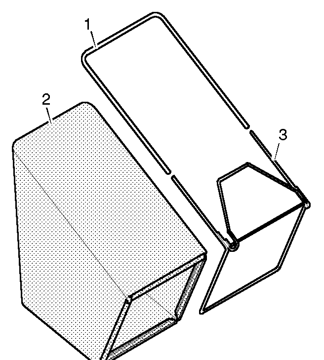 Bag Assembly Diagram and Parts List for 22855X29A 1996 Briggs and Stratton Lawn Mower